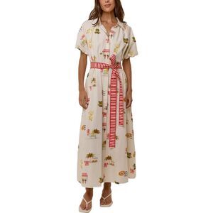 Amina Glam Womens  Printed Maxi Dress
